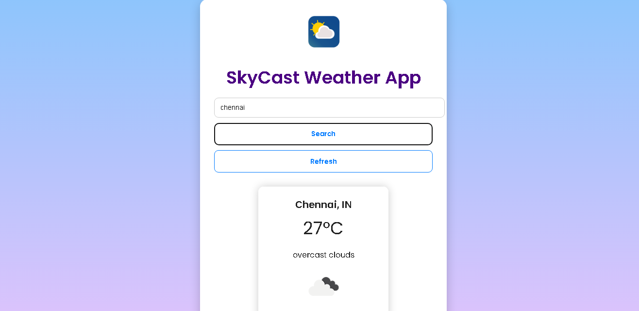 SkyCast Weather App